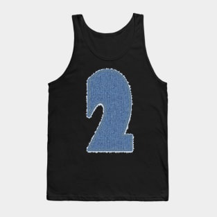 Number Two Blue Denim Tank Top